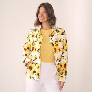 Floral Yellow Women's Jacket